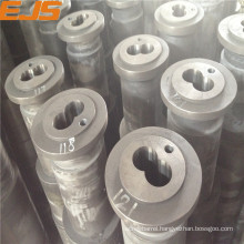 bimetallic or nitrided twin plastic extruder quenching screws barrels